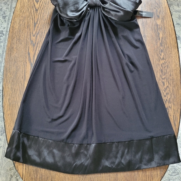 Bisou Bisou Black Satin Formal Dress Size Women's 12 NEW with Tags - Picture 9 of 13